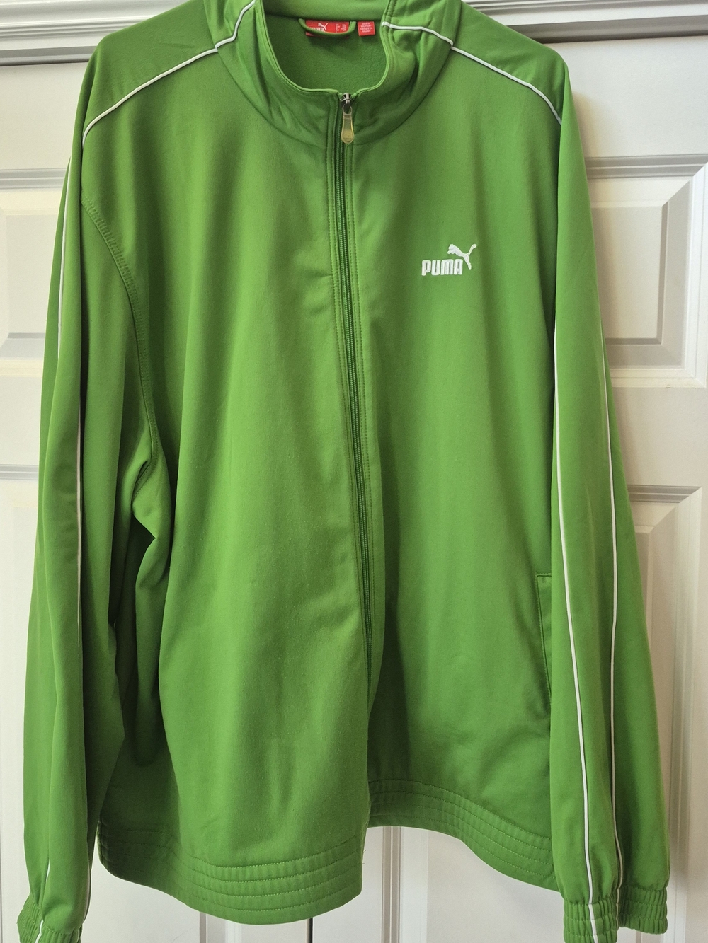 Puma Green Zip-Up Track Jacket